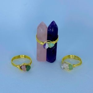 3 Stone Crystal Ring